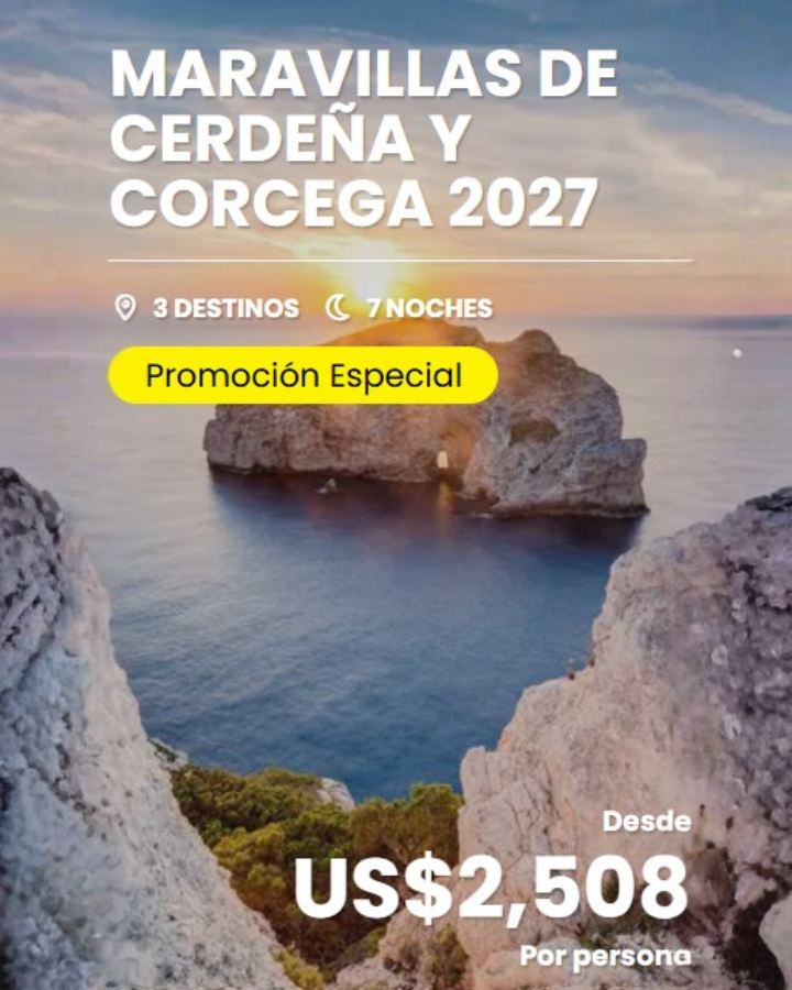 maravillas de cerdeña y corcega 2027 7 nts
