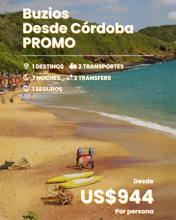 7 nts Buzios desde cba