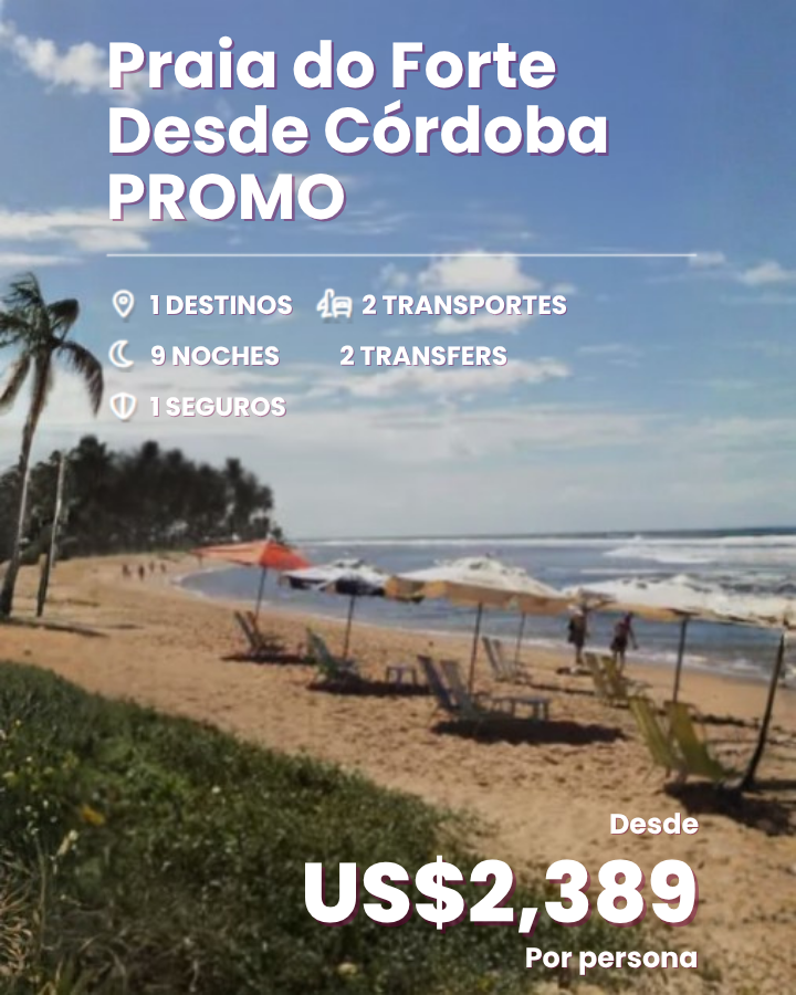 9 nts praia do forte desde cba